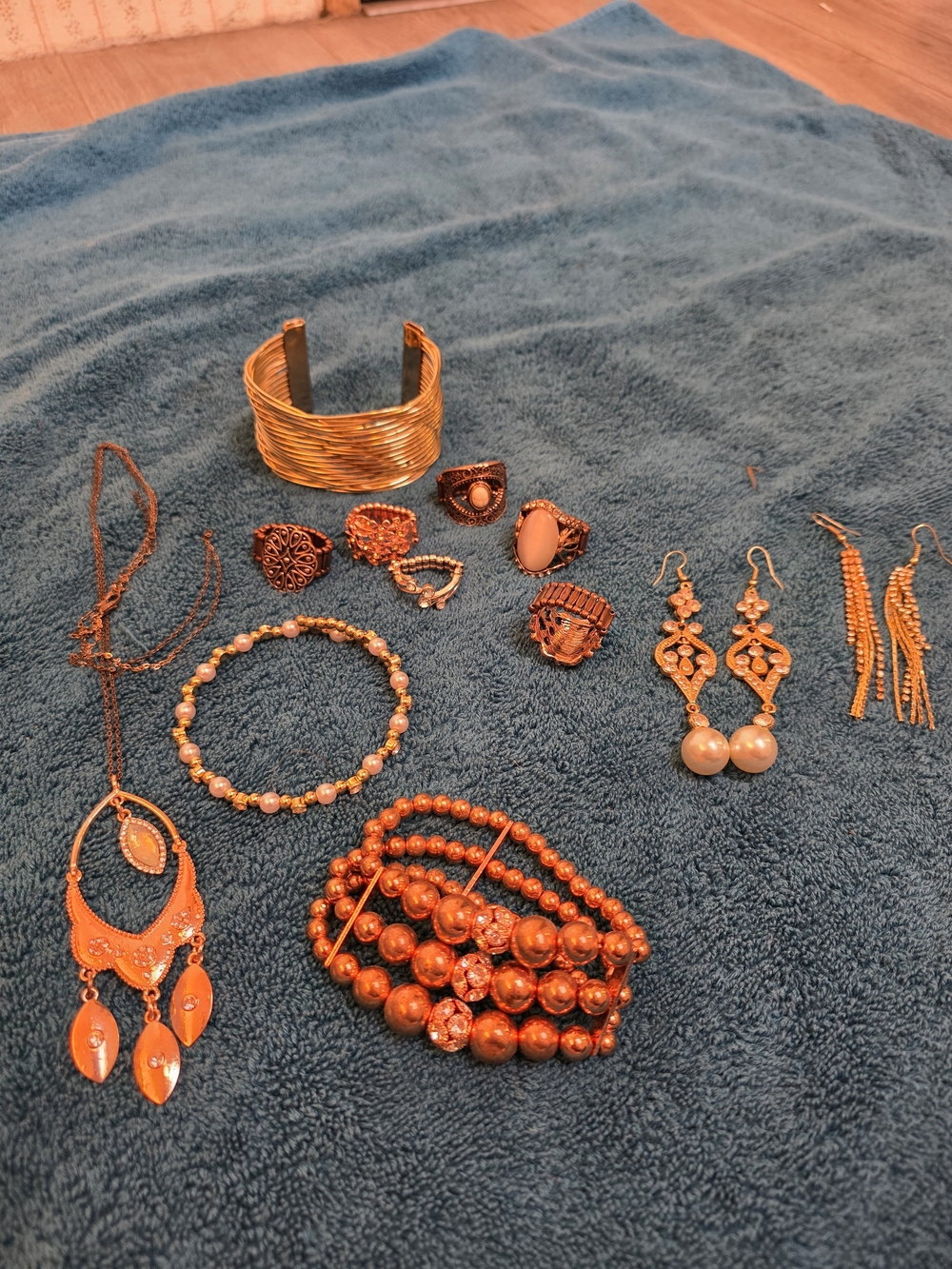 paparazzi Gold-Tone Mixed Bracelet Set with Earrings